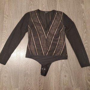 Black & Nude Bodysuit (MEDIUM)